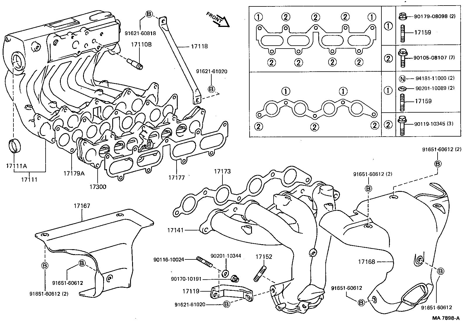 17118-88361 STAY, MANIFOLD product image