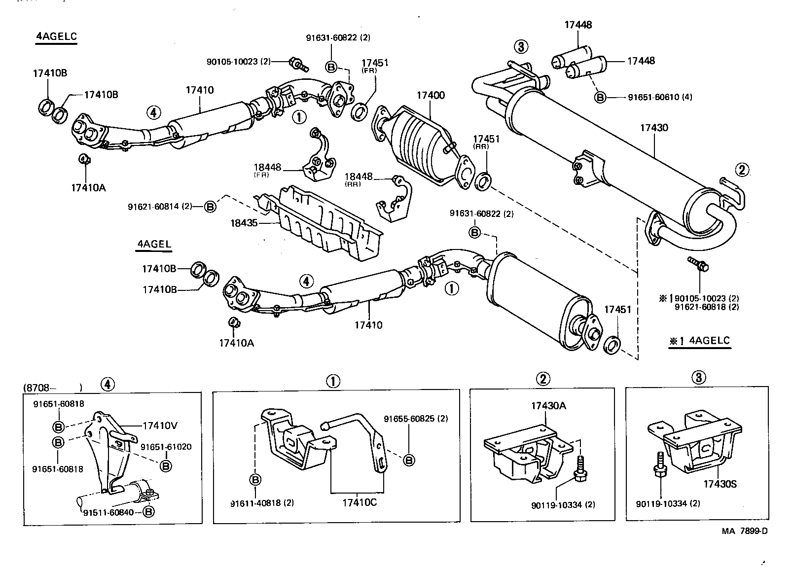 17410-16180 PIPE ASSY, EXHAUST, FRONT product image