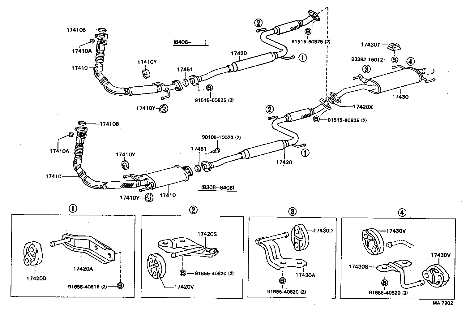 17430-63020 PIPE ASSY, EXHAUST, TAIL product image