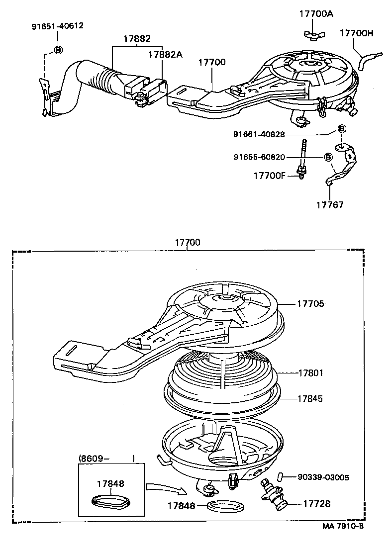 17705-64080 CAP SUB-ASSY, AIR CLEANER product image
