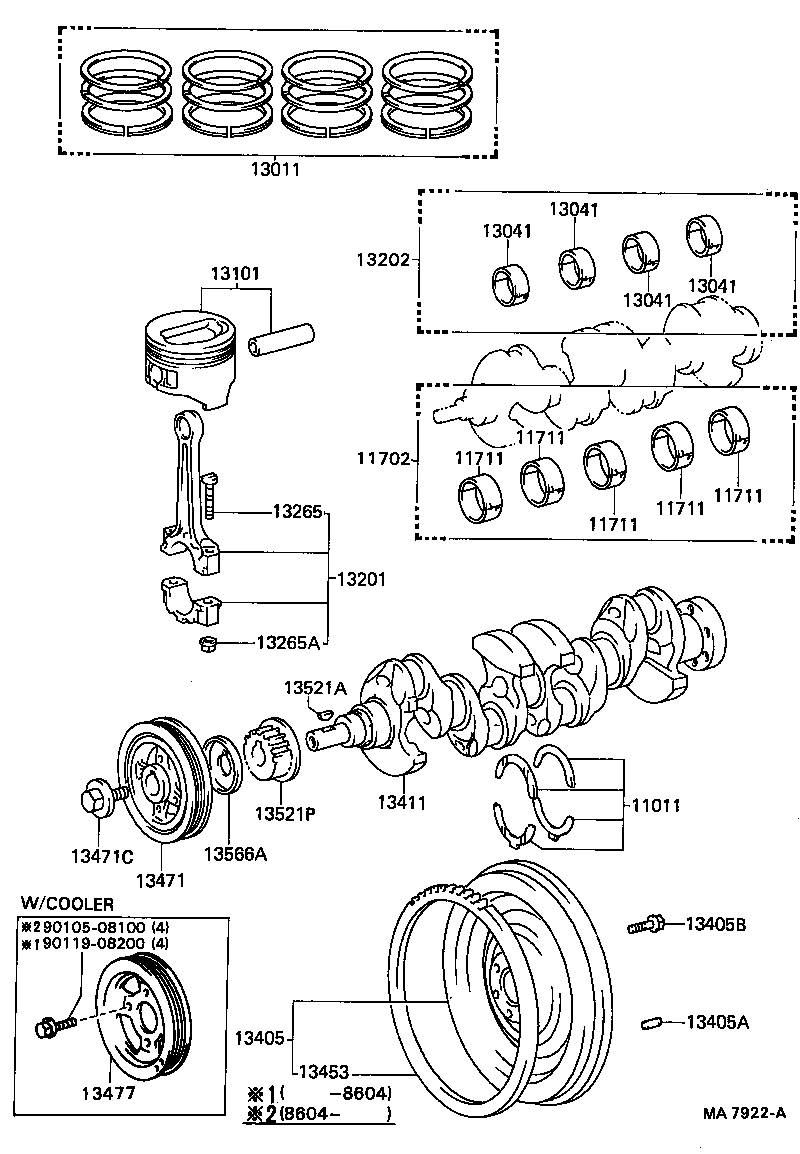 88451-12031 PULLEY, CRANKSHAFT, NO.2 product image