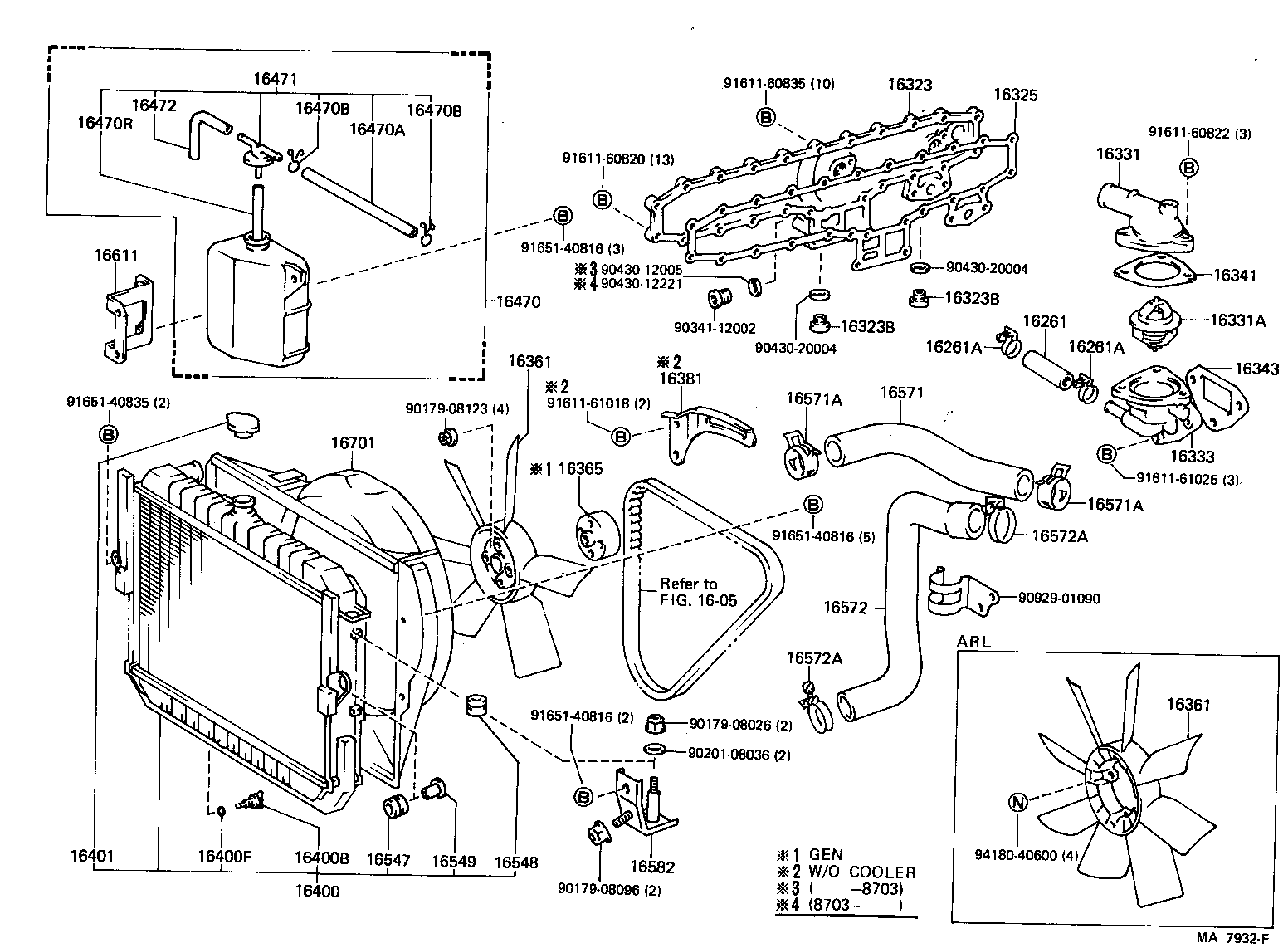 16573-61020 HOSE, RADIATOR, OUTLET product image