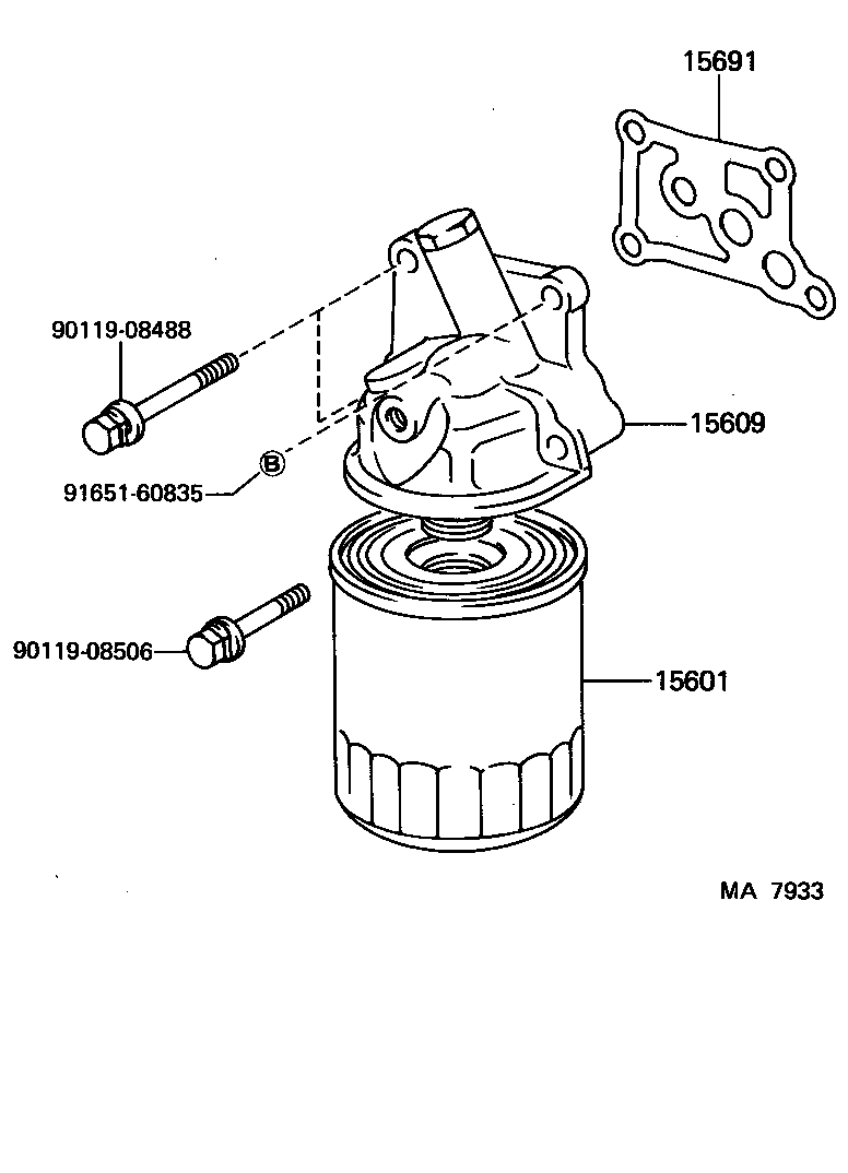 15609-68010 BRACKET SUB-ASSY, OIL FILTER product image