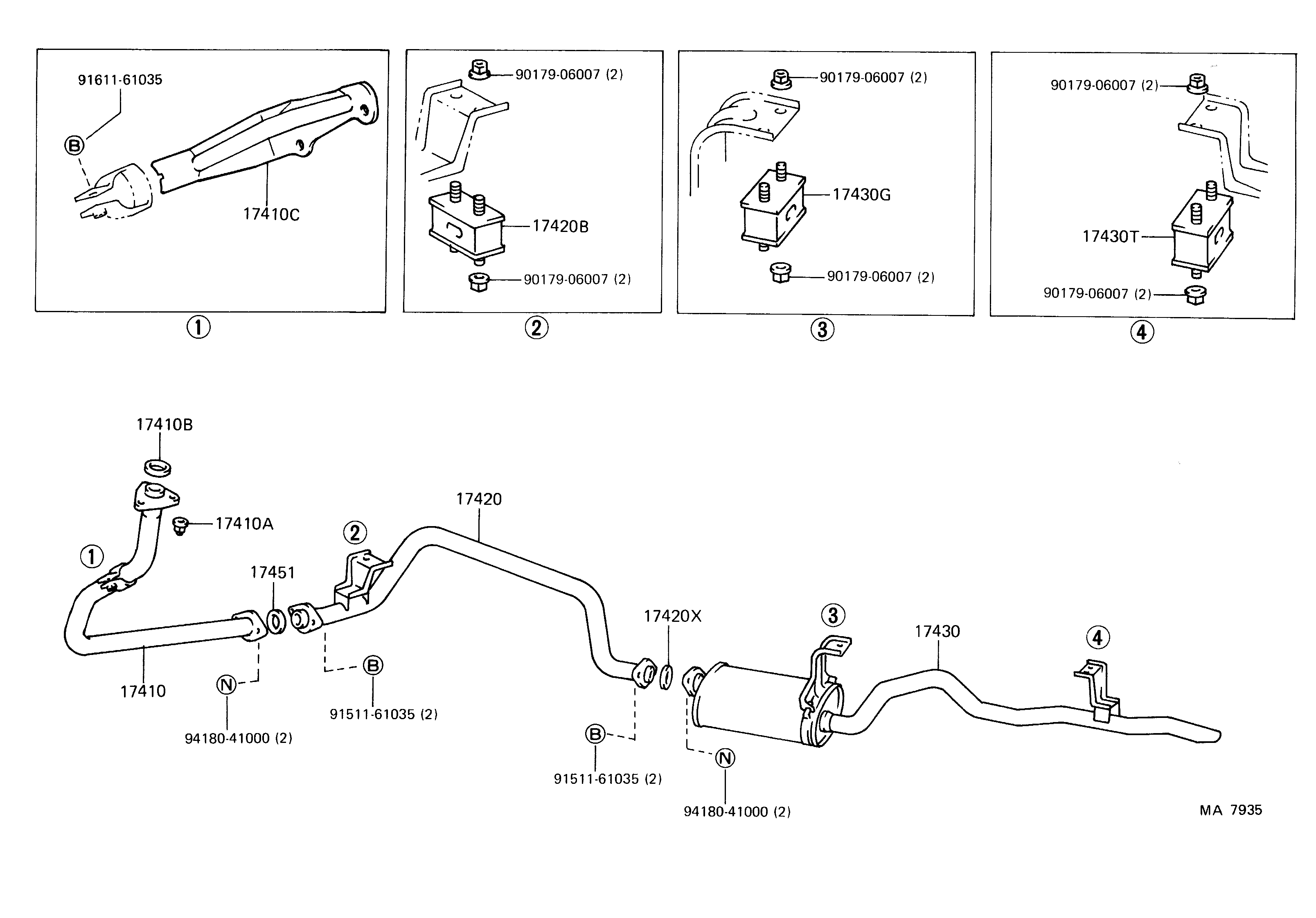 17430-58180 PIPE ASSY, EXHAUST, TAIL product image