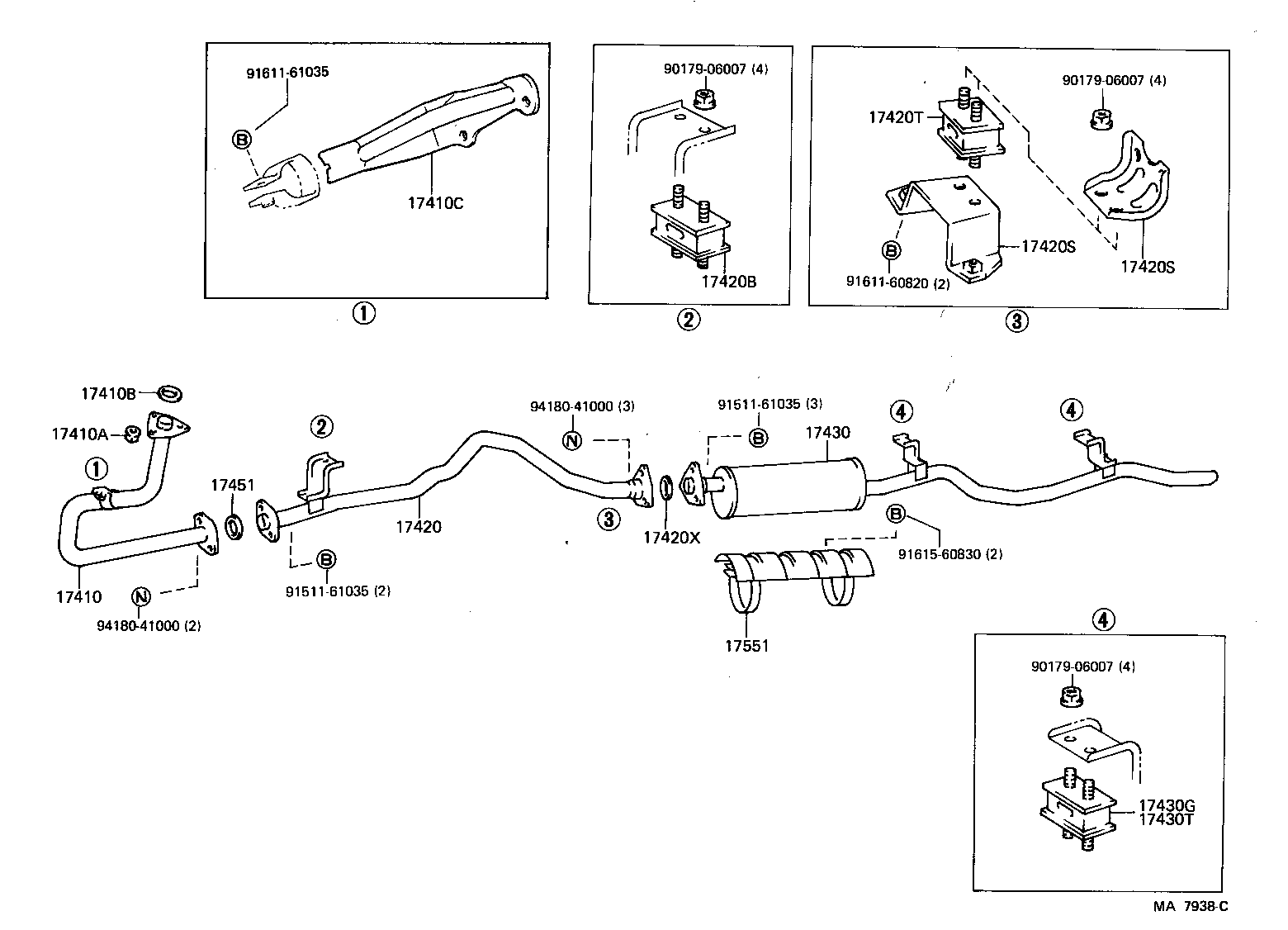 17430-58250 PIPE ASSY, EXHAUST, TAIL product image