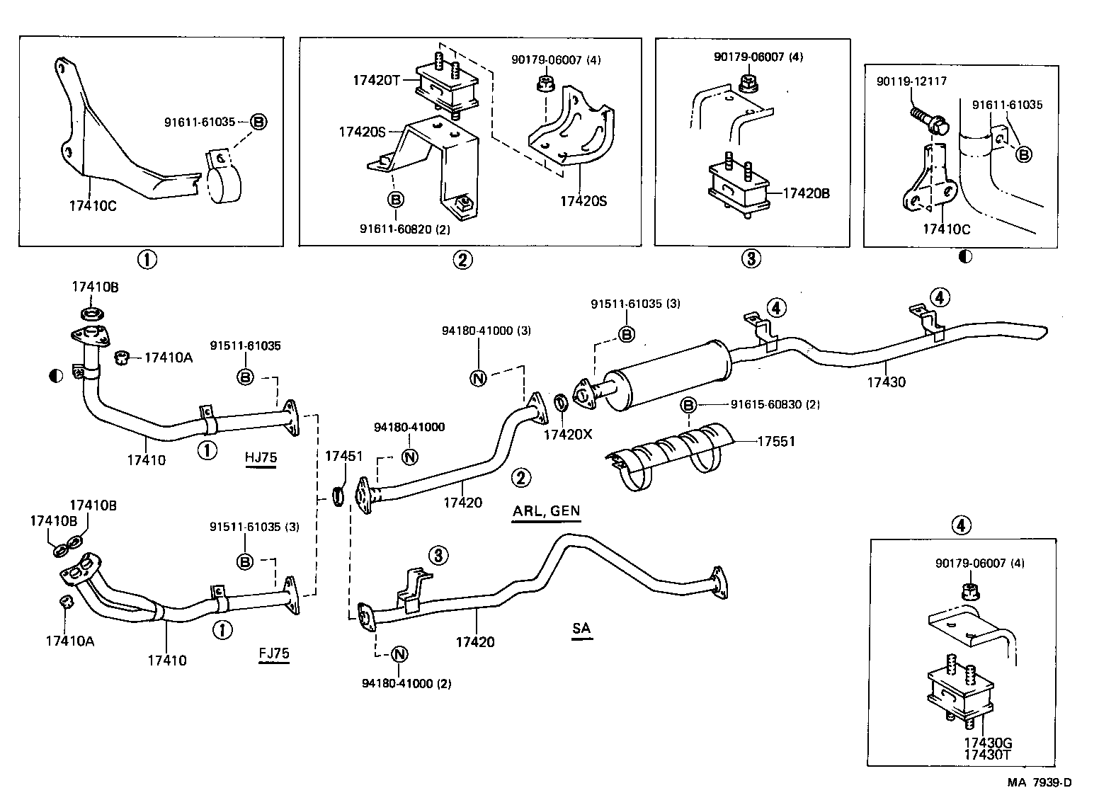 17430-58250 PIPE ASSY, EXHAUST, TAIL product image