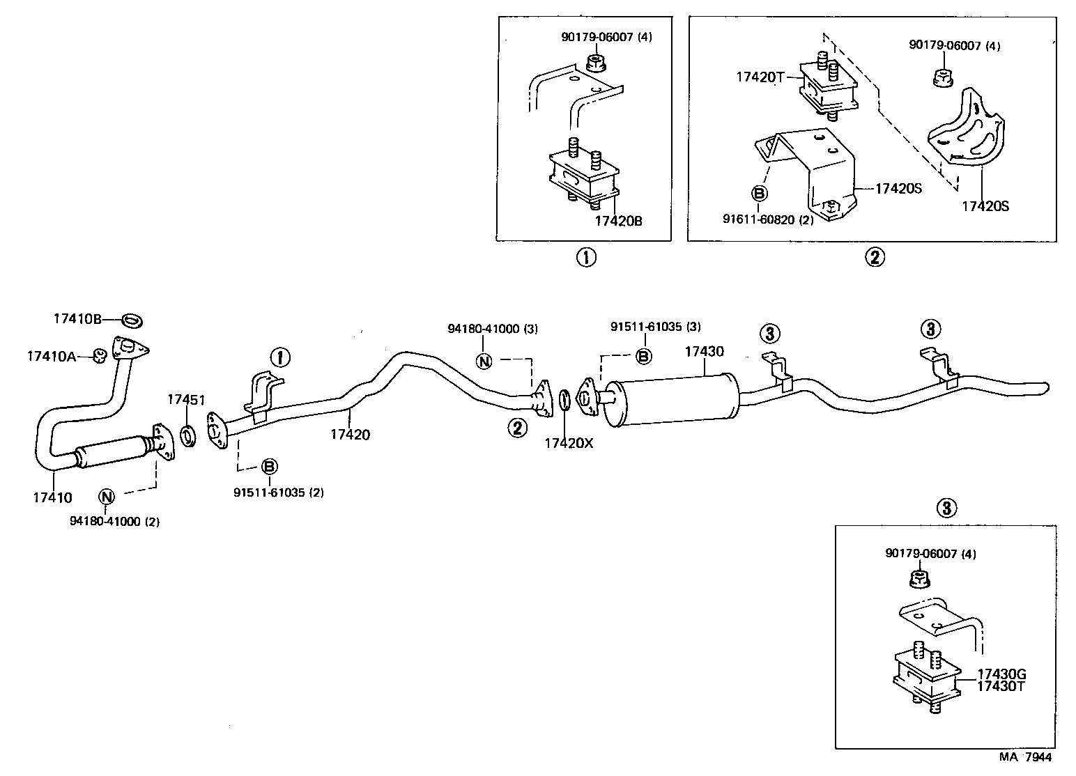 17430-54850 PIPE ASSY, EXHAUST, TAIL product image