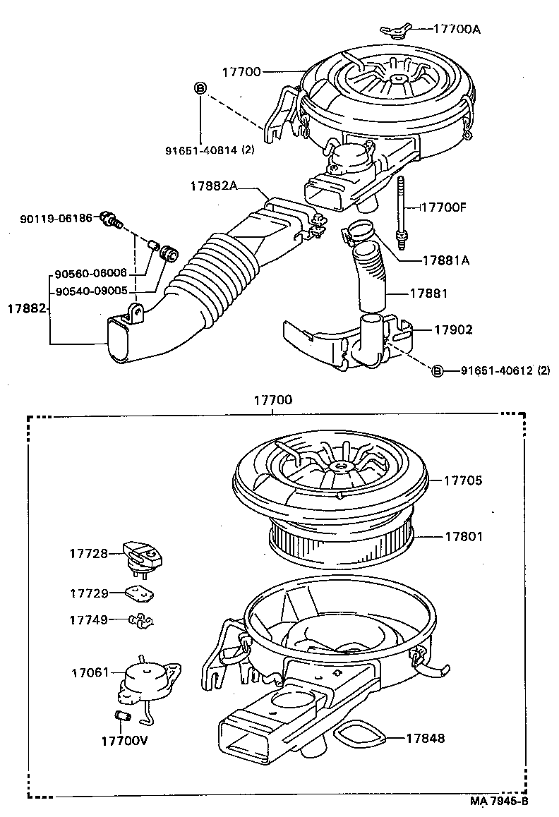 17700-63091 CLEANER ASSY, AIR product image