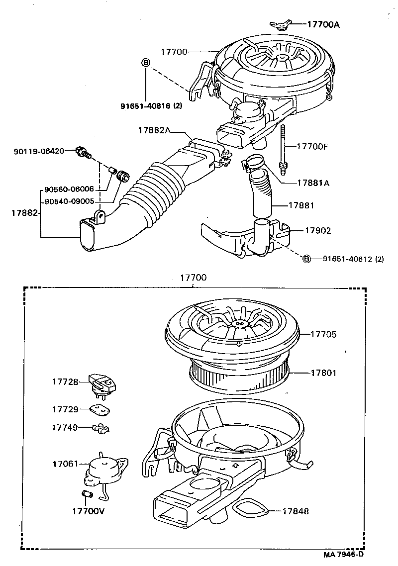 17705-73120 CAP SUB-ASSY, AIR CLEANER product image