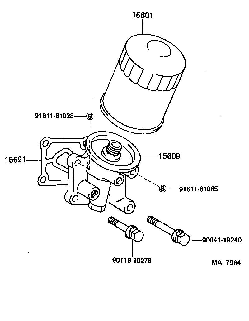 15608-58010 BRACKET SUB-ASSY, OIL FILTER product image