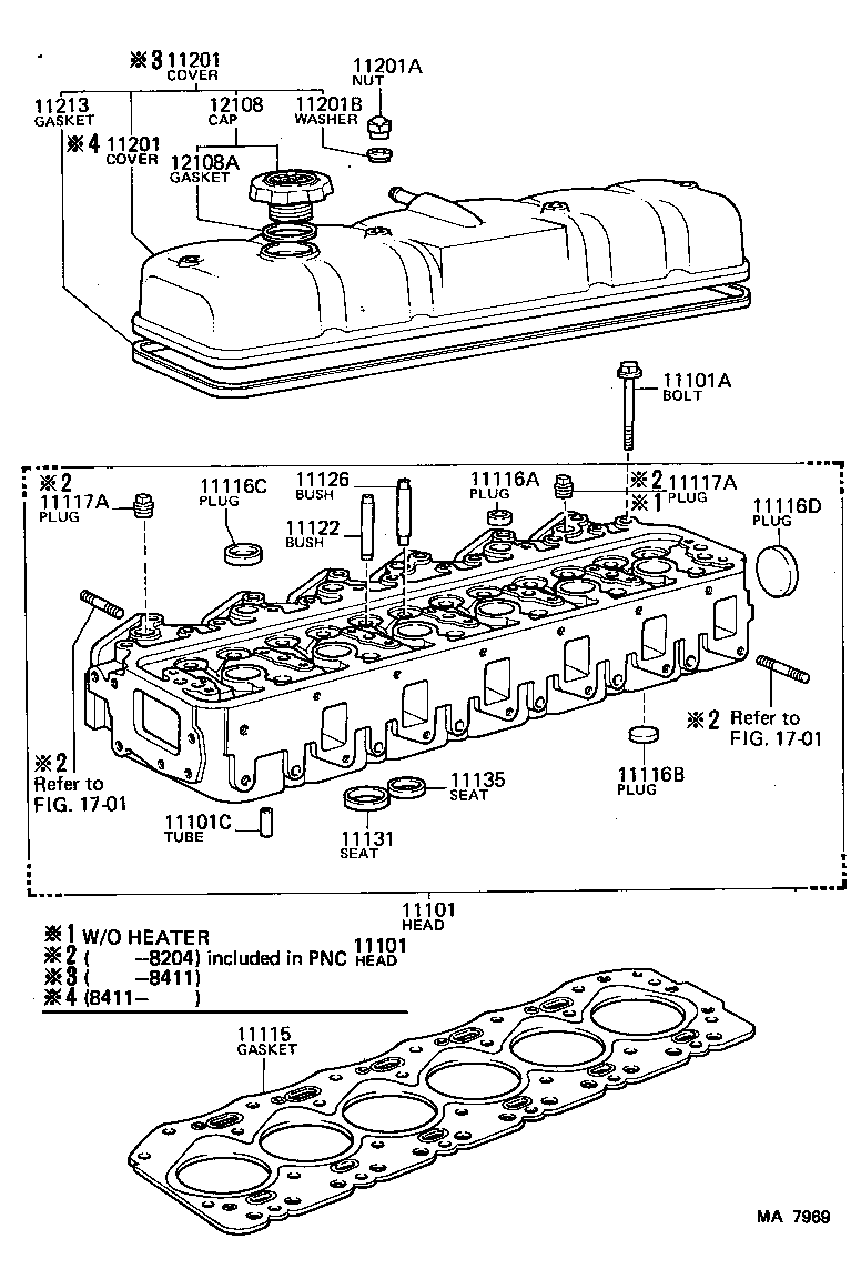 11201-61041 COVER SUB-ASSY, CYLINDER HEAD product image
