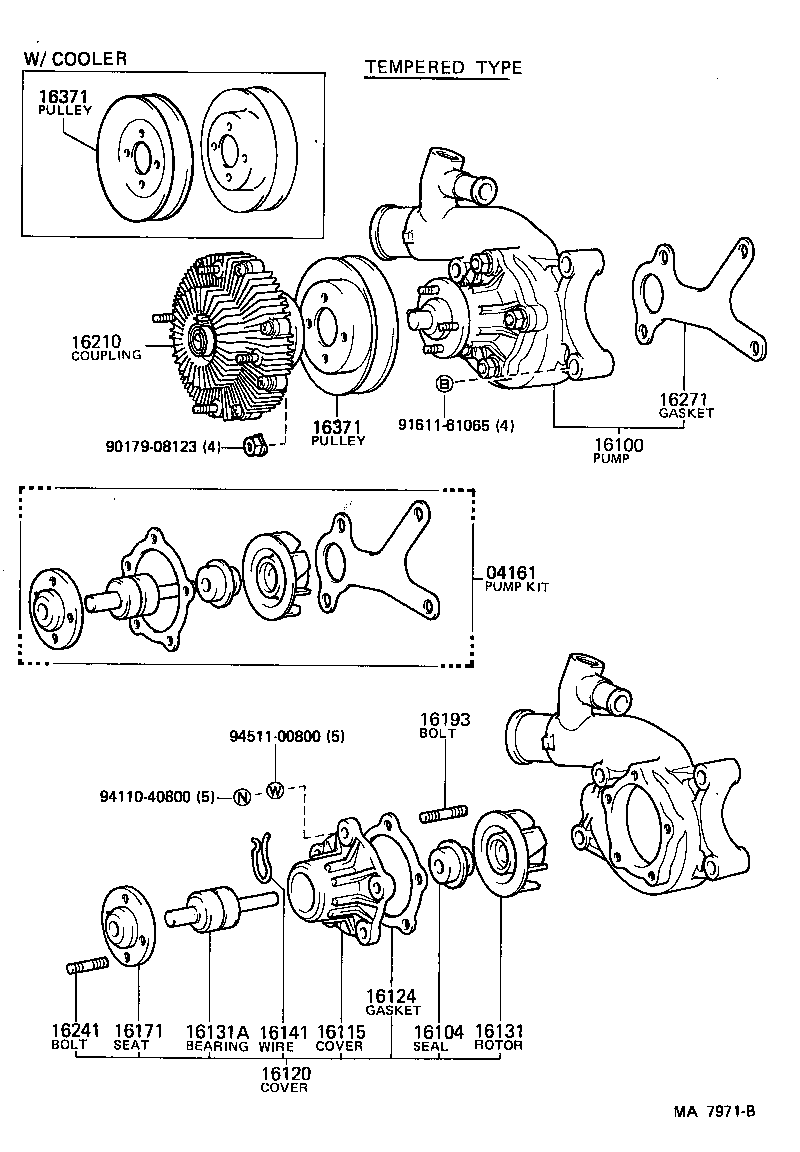 16100-69165 PUMP ASSY, ENGINE WATER product image