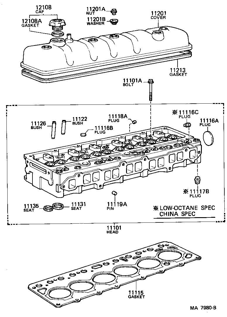 Toyota 11213-18010 GASKET, CYLINDER HEAD COVER