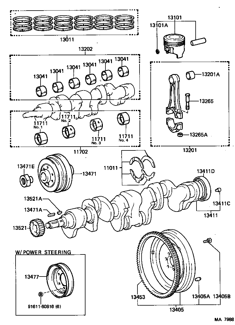 11705-56050 BEARING SET, CRANKSHAFT product image