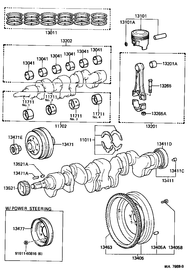 Toyota 13013-18010 RING SET, PISTON