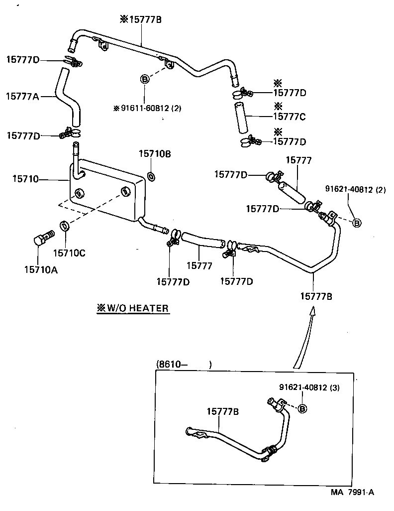 99556-30105 HOSE, OIL COOLER product image