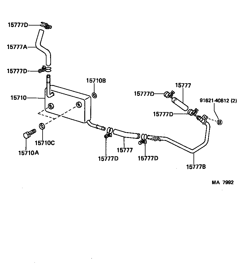 07041-54612 HOSE, OIL COOLER product image