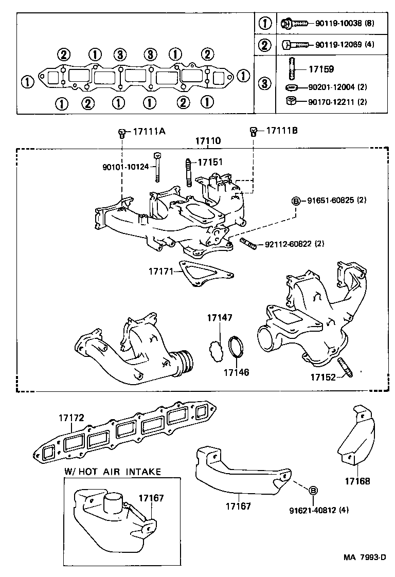 17167-35080 INSULATOR, EXHAUST MANIFOLD HEAT, NO.2 product image