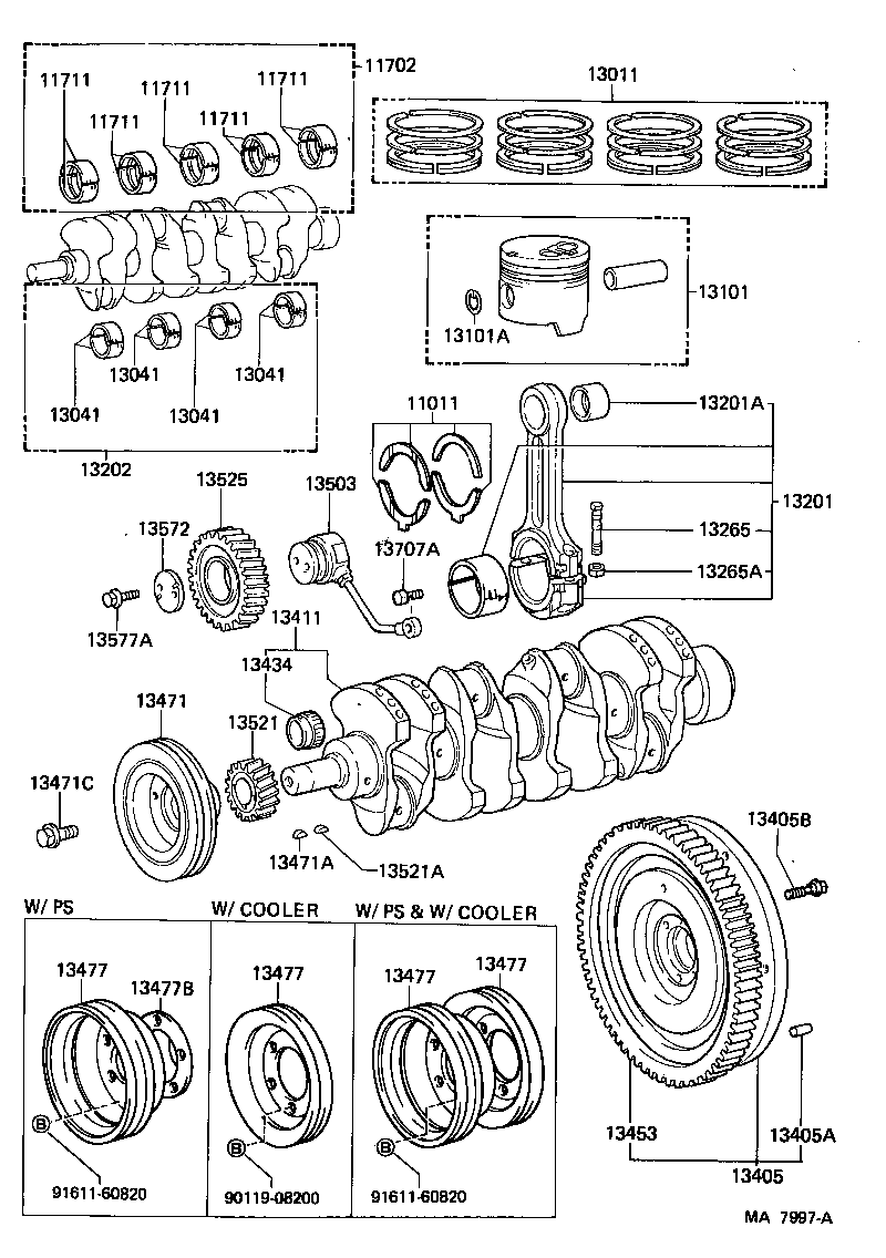 11705-56050 BEARING SET, CRANKSHAFT product image