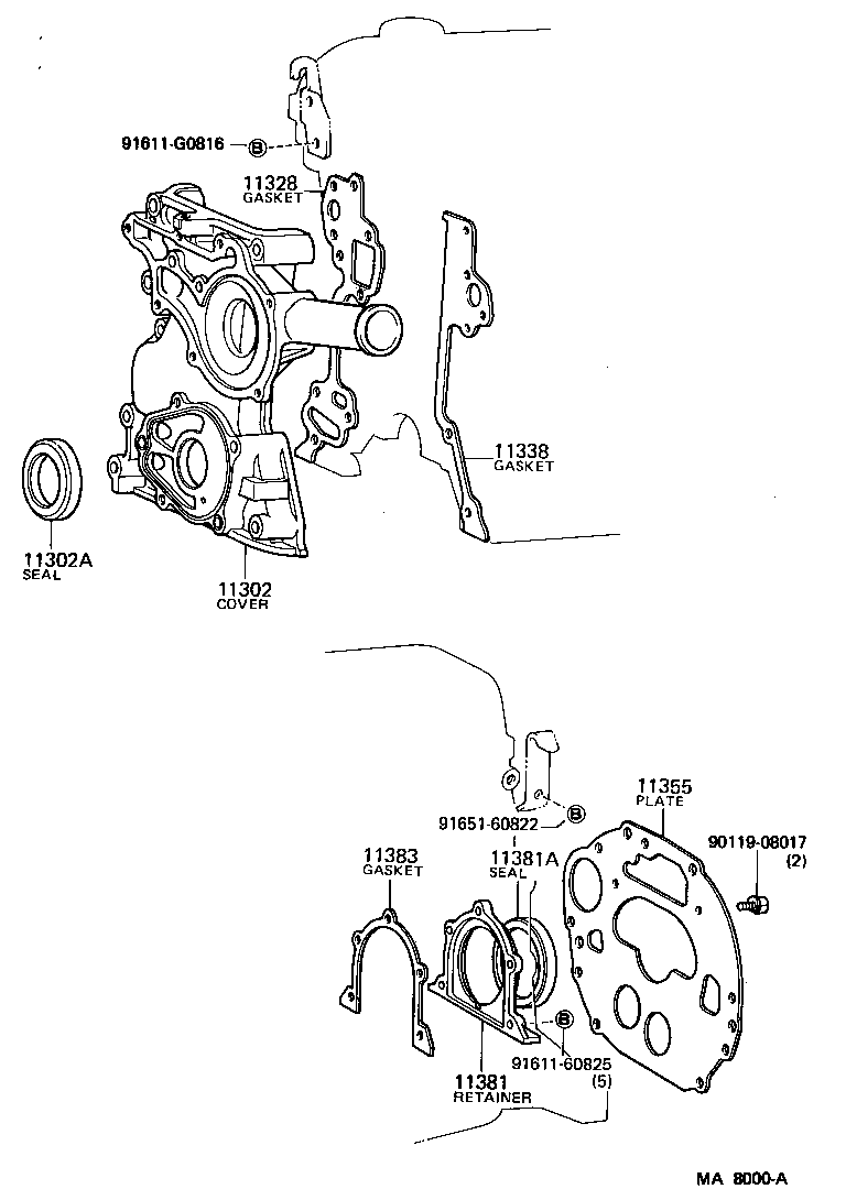 90560-09038 SPACER(FOR TIMING GEAR COVER) product image