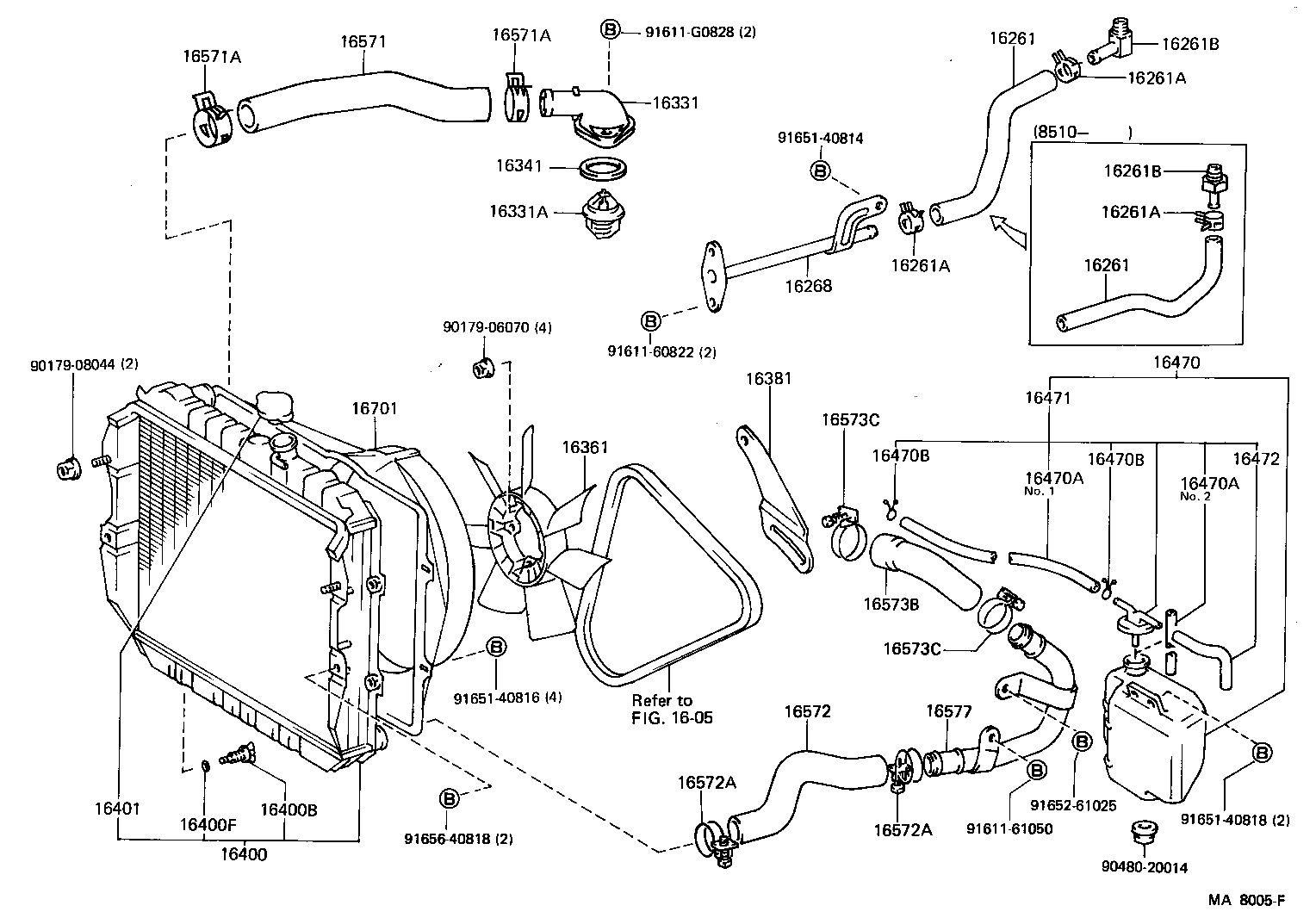 16381-58020 BAR, FAN BELT ADJUSTING product image