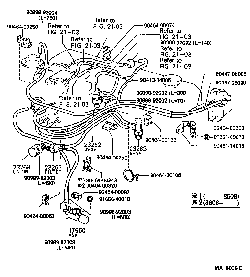 25708-58010 PIPE SUB-ASSY, VACUUM TRANSMITTING, NO.3 product image
