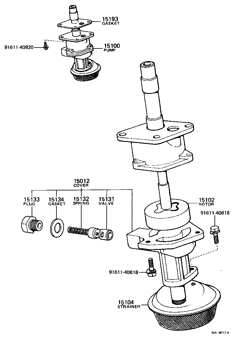 Toyota 15193-33010 GASKET, OIL PUMP