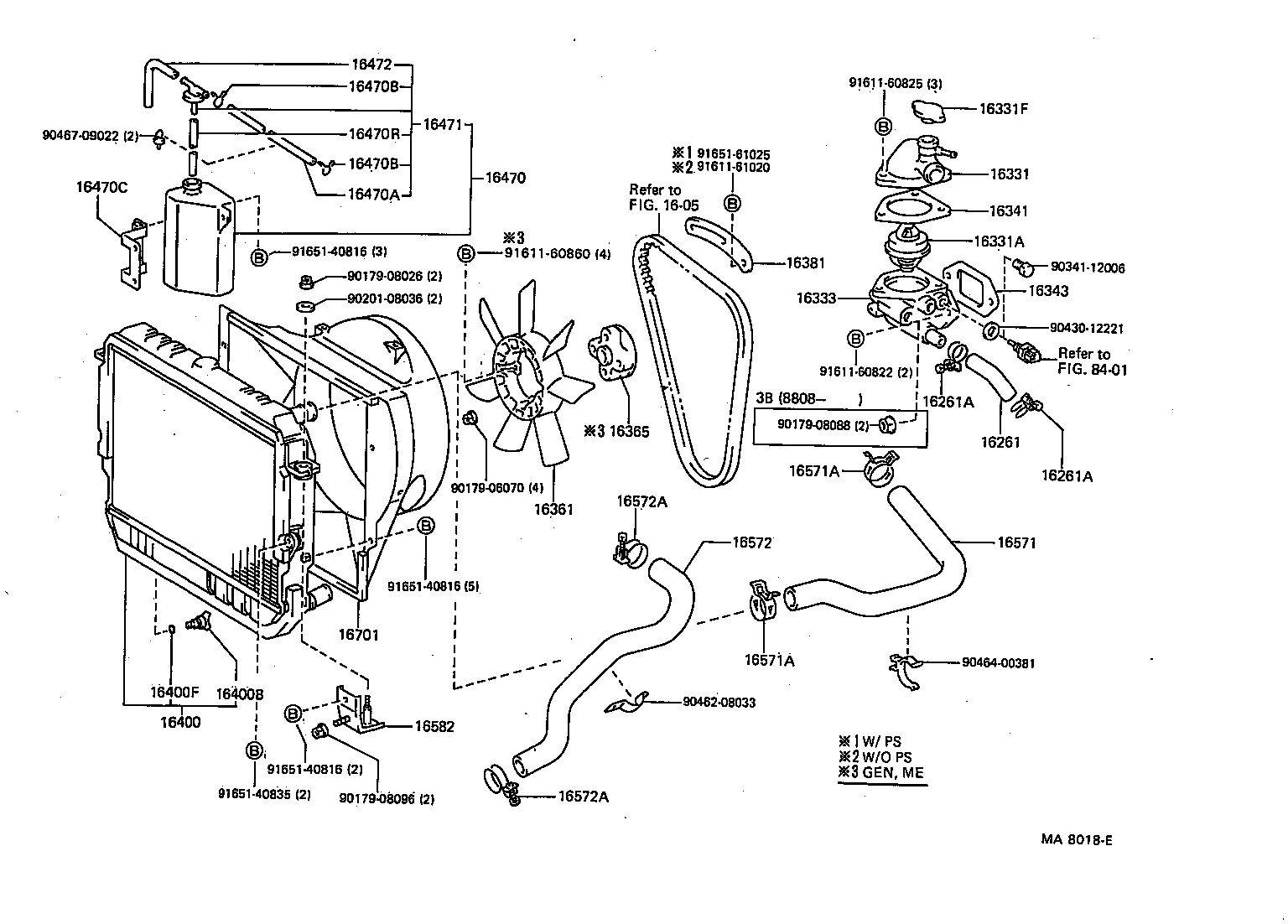 16573-61020 HOSE, RADIATOR, OUTLET product image