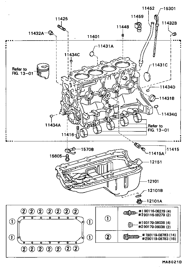 11401-59168 BLOCK SUB-ASSY, CYLINDER product image