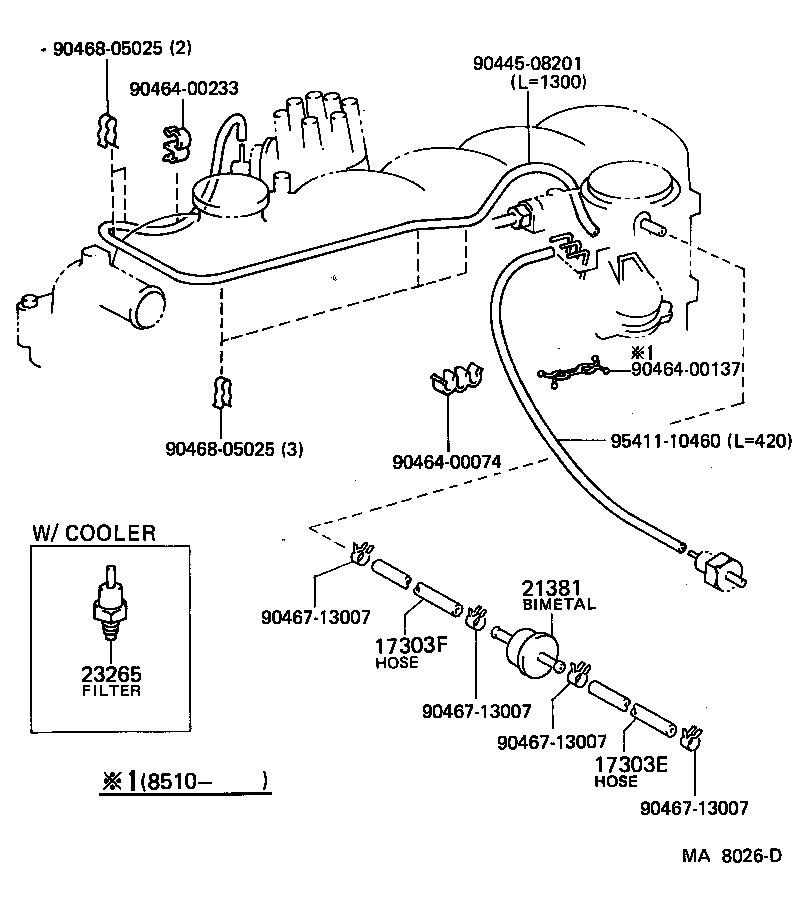 90910-12013 VALVE ASSY, VACUUM SWITCHING product image