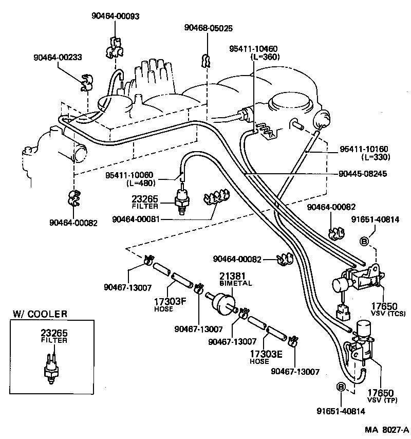 90910-12013 VALVE ASSY, VACUUM SWITCHING product image