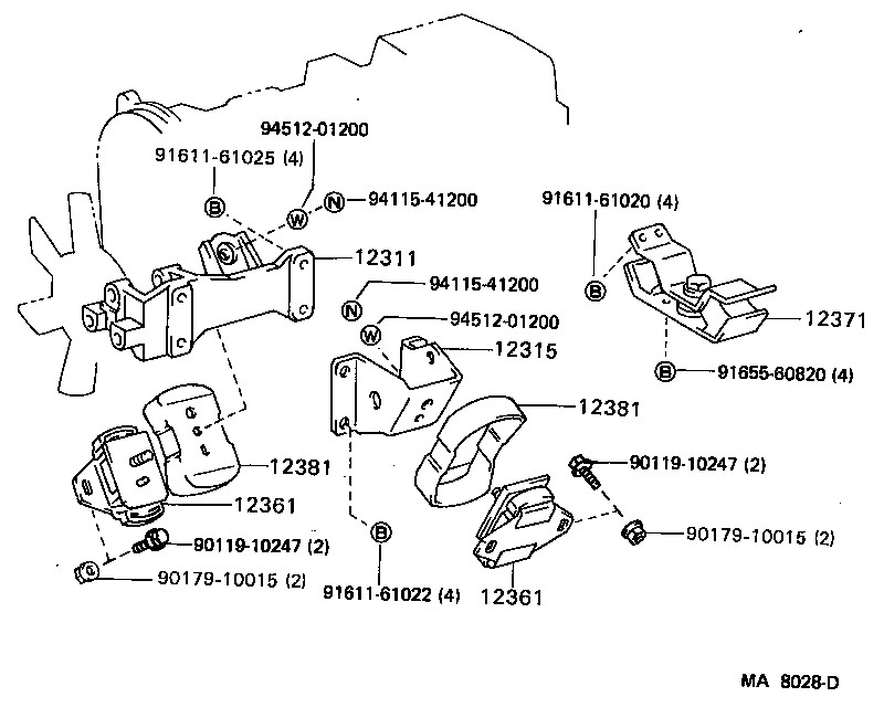 12501-58010 BRACKET, ALTERNATOR, NO.1 product image