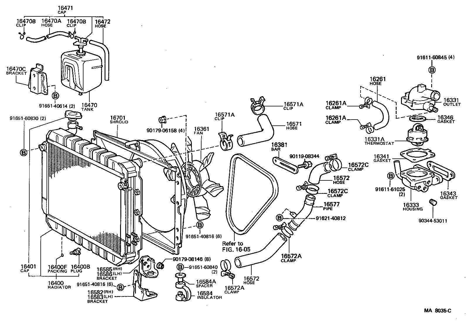 07042-81525 BAR, FAN BELT ADJUSTING product image