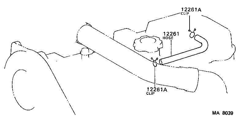 12261-58030 HOSE, VENTILATION product image