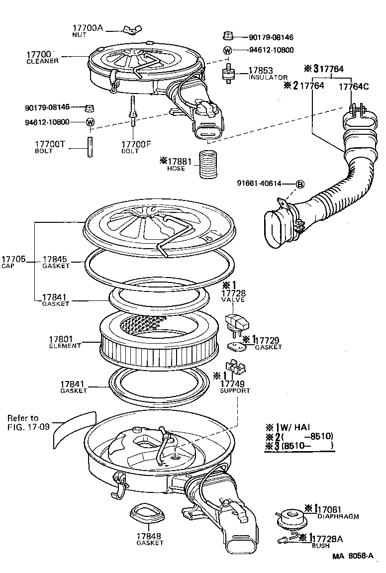 17700-58180 CLEANER ASSY, AIR product image