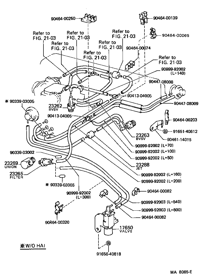 77759-61010 HOSE, NO.1(FOR AIR PIPE) product image