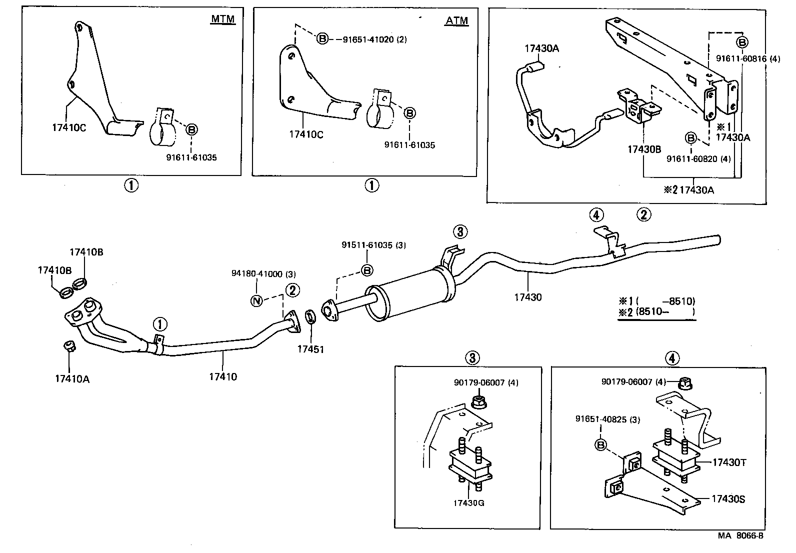 17405-61210 PIPE ASSY, EXHAUST, TAIL product image