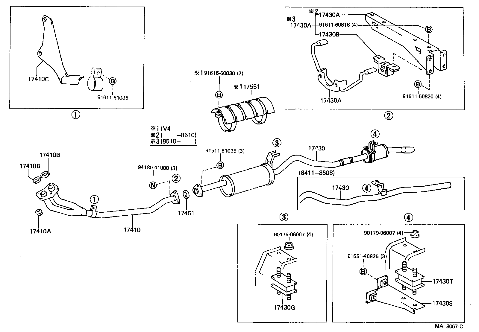 17430-61211 PIPE ASSY, EXHAUST, TAIL product image