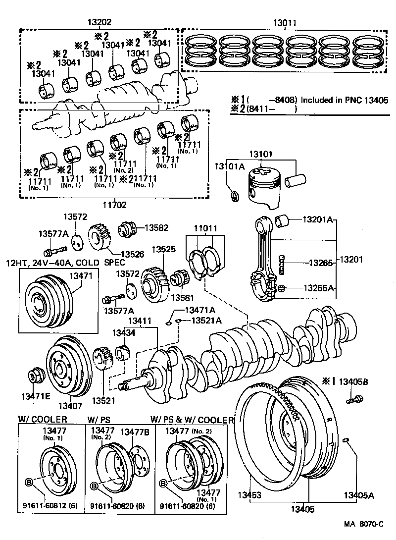 13205-68040 BEARING SET, CONNECTING ROD product image