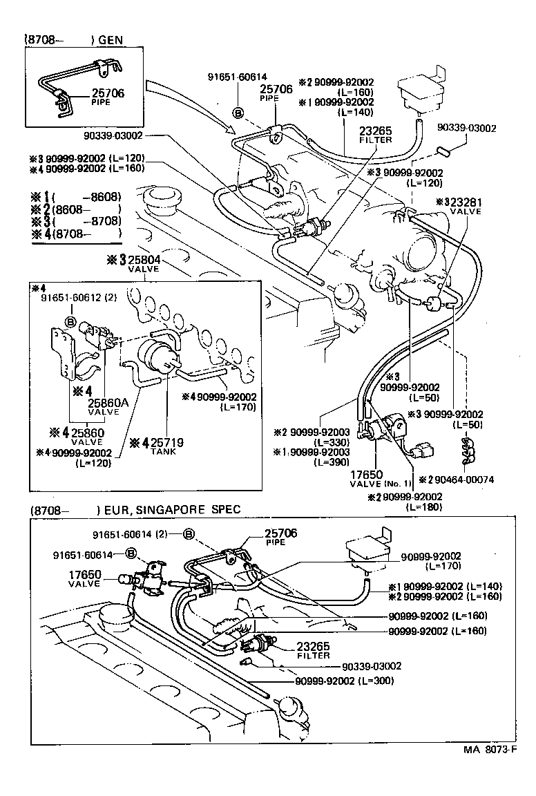 25706-16090 PIPE SUB-ASSY, VACUUM TRANSMITTING, NO.1 product image