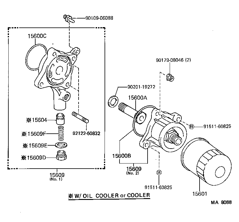 15608-16010 BRACKET SUB-ASSY, OIL FILTER product image