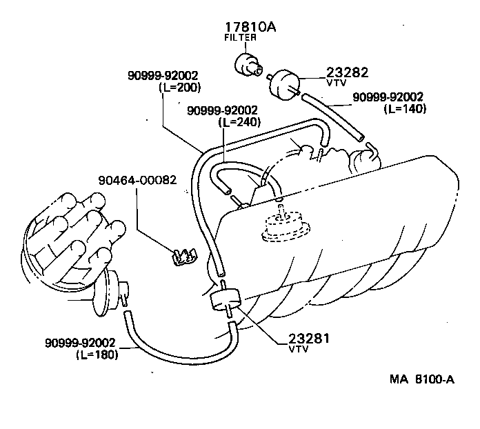17341-70150 HOSE, NO.2(FOR IDLE-UP) product image
