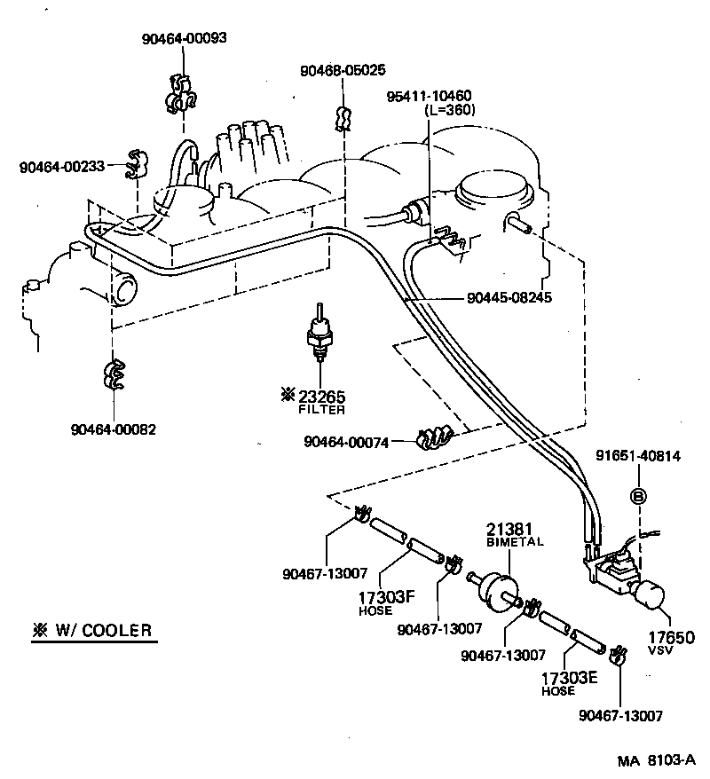 90910-12013 VALVE ASSY, VACUUM SWITCHING product image