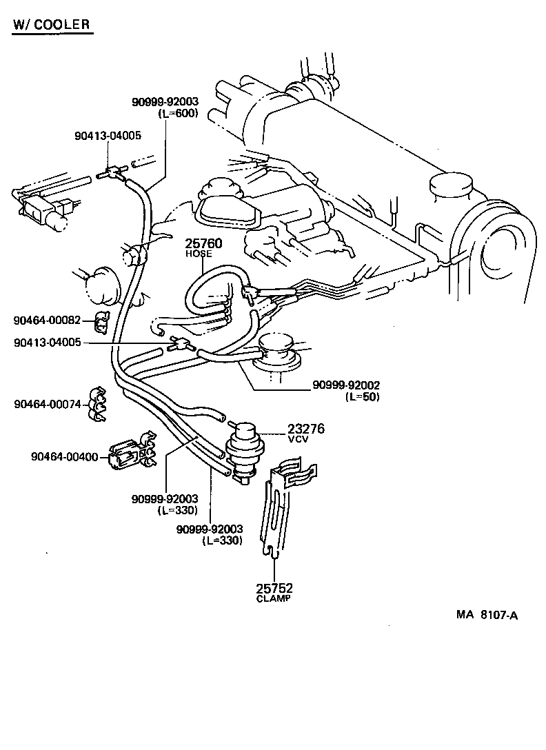 17345-11010 HOSE, NO.5(FOR IDLE-UP) product image