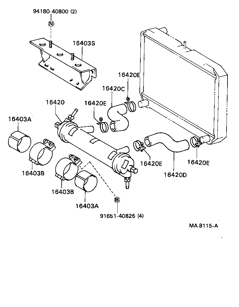 16381-56040 BAR, FAN BELT ADJUSTING product image