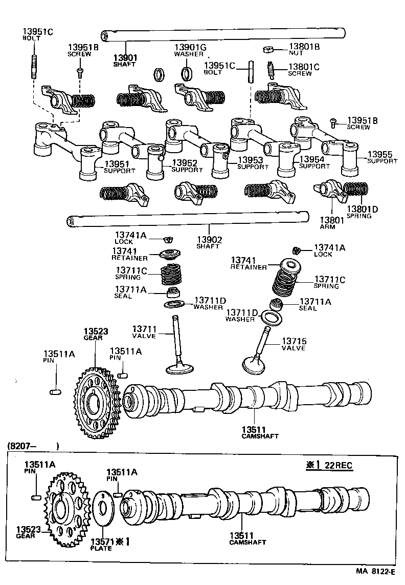 Toyota 90116-08197 BOLT, STUD(FOR ROCKER SUPPORT)