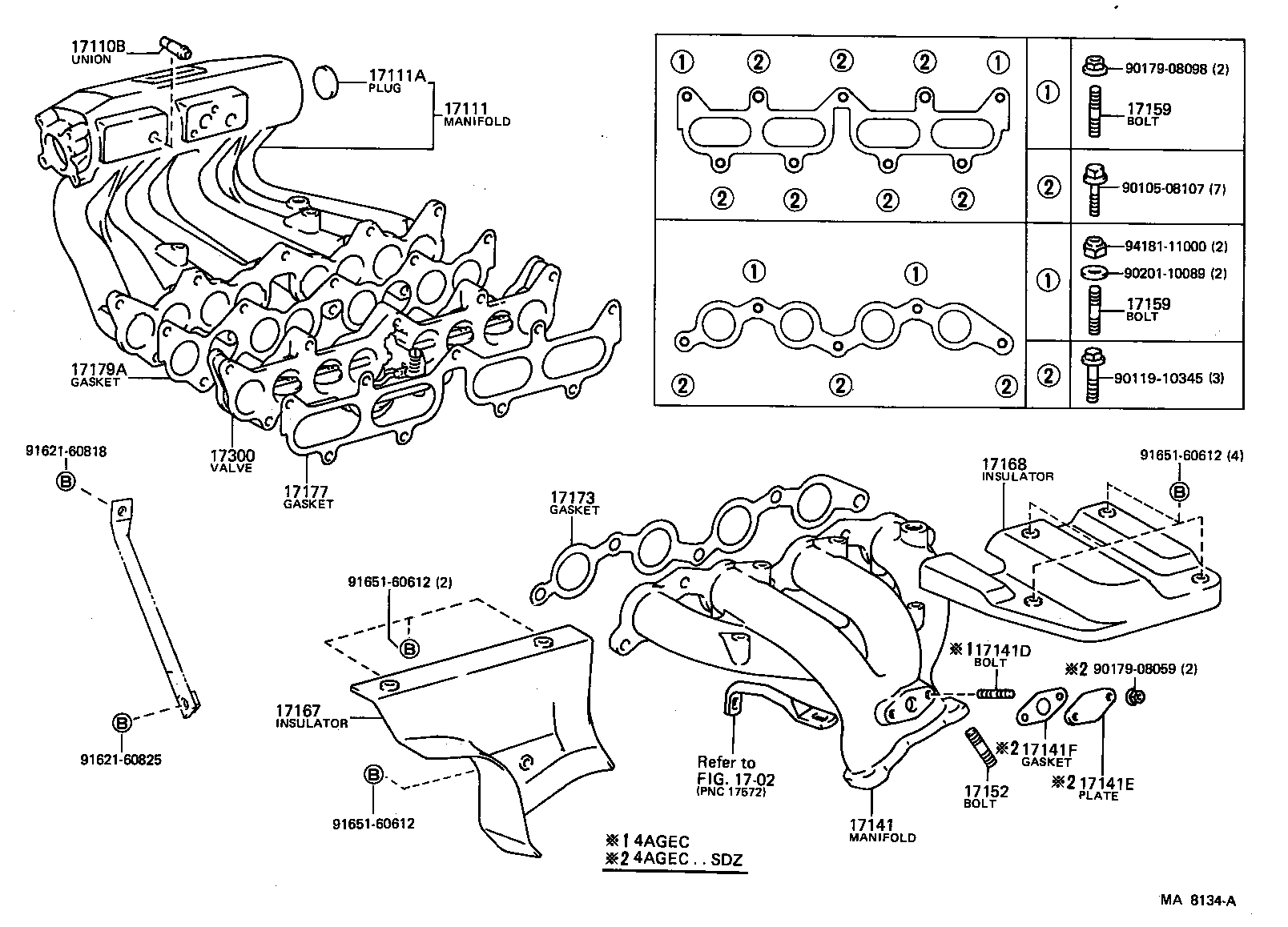 17101-16010 MANIFOLD, INTAKE product image