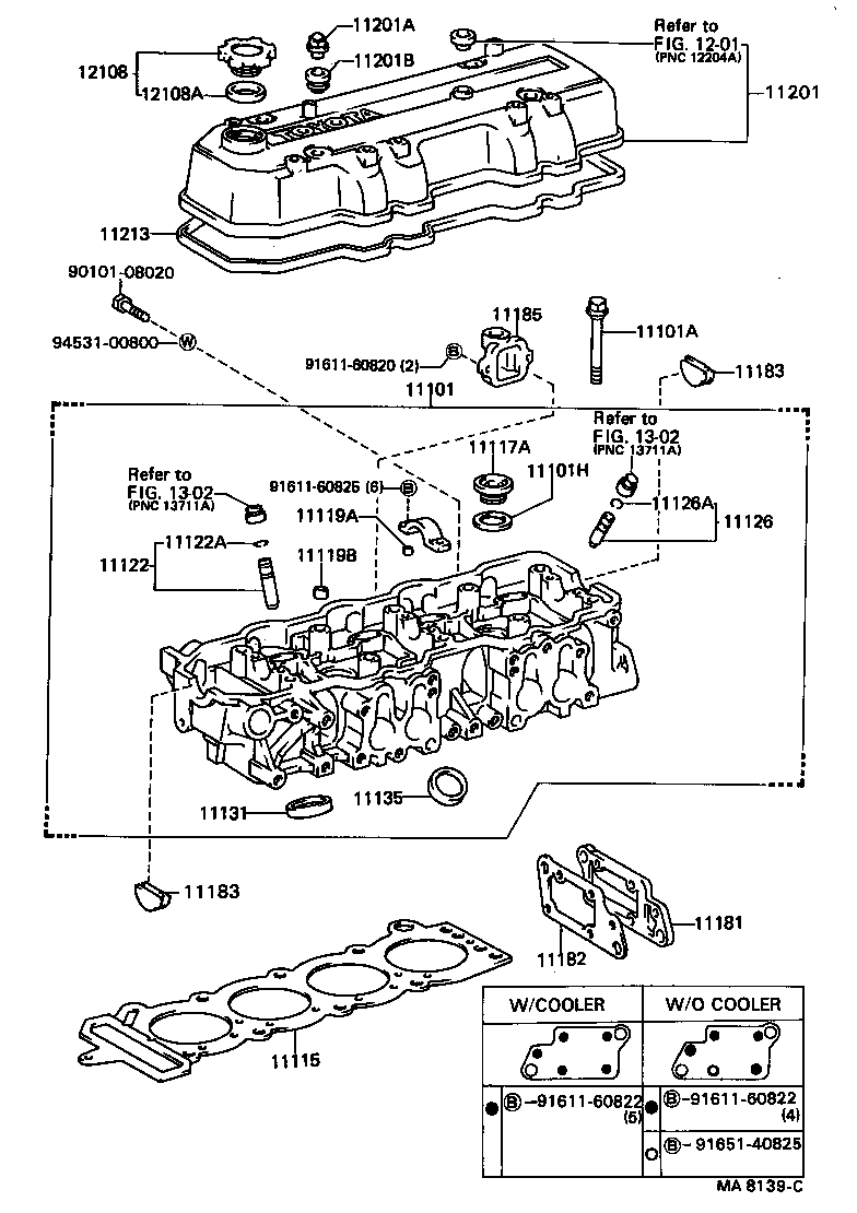 11101-54050 HEAD SUB-ASSY, CYLINDER product image