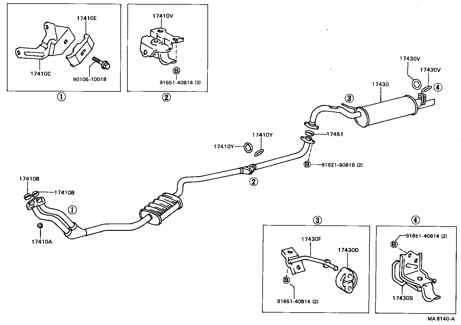 17430-43300 PIPE ASSY, EXHAUST, TAIL product image