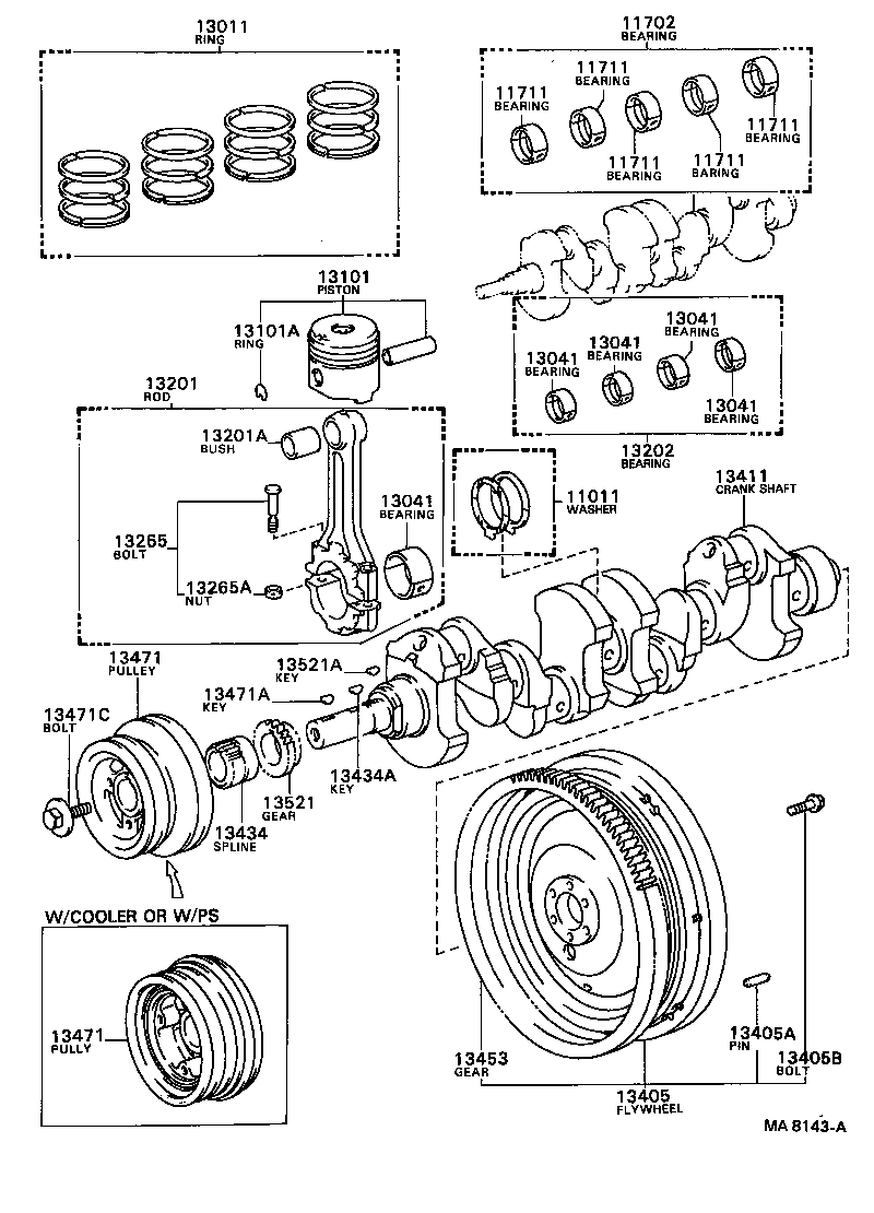 88451-36100 PULLEY, CRANKSHAFT, NO.2 product image